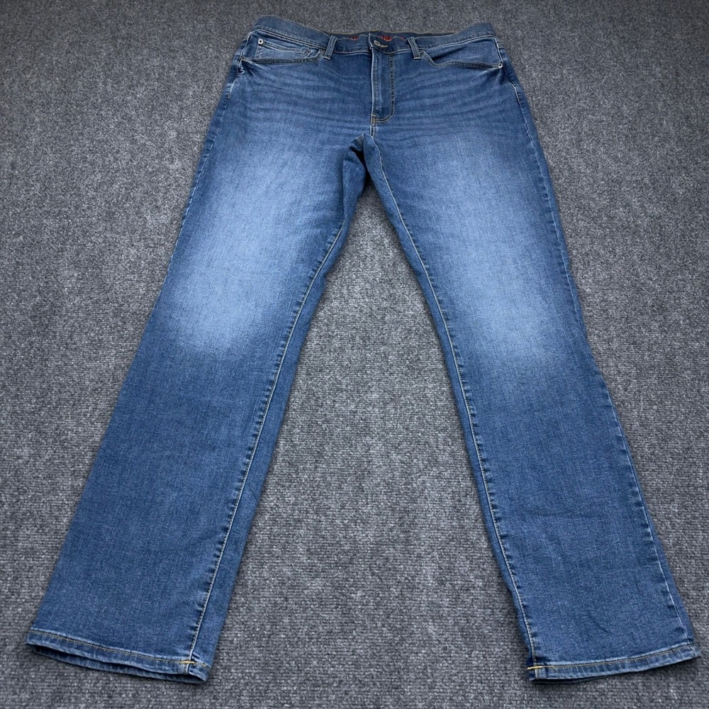 Lucky Brand 223 Straight Jeans Men's 36x34 Blue Medium Wash Stretch Denim EUC